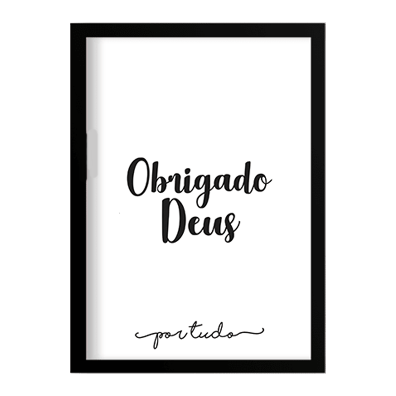 Quadro Decorativo Obrigado Deus La Vida Casa e Decoração