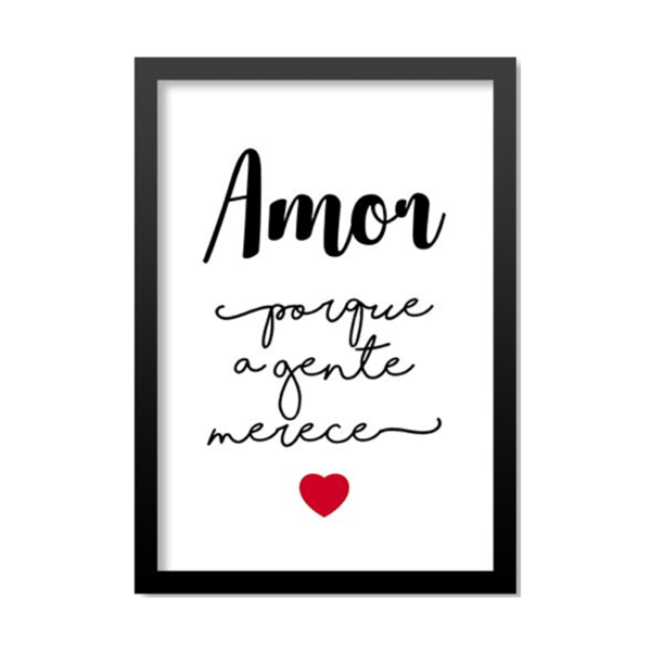 Quadro Decorativo Amor La Vida Casa E Decora O